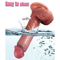 Erofoni S-185015 Özel Seri 22.3 Cm Premium 3d Gerçekçi Model Çift Katmanlı Ultra Süper Realistik Vantuzlu Dildo Penis