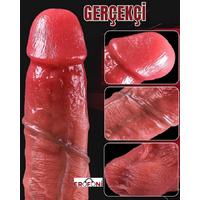 Erofoni S-185105 Özel Seri Otomatik İleri Geri Hareketli Isıtmalı 21.5 CM Uzaktan Kumandalı Titreşimli Vantuzlu Dildo Vibraör Penis