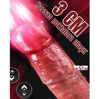 Erofoni S-185105 Özel Seri Otomatik İleri Geri Hareketli Isıtmalı 21.5 CM Uzaktan Kumandalı Titreşimli Vantuzlu Dildo Vibraör Penis