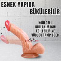 Erofoni S-2006 Ultra Süper Realistik 15 CM Vantuzlu Damarlı Gerçekçi Model Dildo Penis