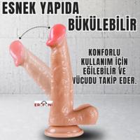 Erofoni S-2008 Ultra Süper Realistik 18 CM Vantuzlu Damarlı 3D Gerçekçi Dildo Penis