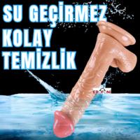 Erofoni S-2008 Ultra Süper Realistik 18 CM Vantuzlu Damarlı 3D Gerçekçi Dildo Penis