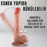 Erofoni S-2011 Ultra Süper Realistik 20 Cm Vantuzlu Damarlı 3D Gerçekçi Dildo Penis
