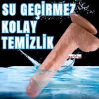 Erofoni S-2011 Ultra Süper Realistik 20 Cm Vantuzlu Damarlı 3D Gerçekçi Dildo Penis