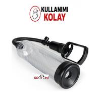Erofoni S-274002 Yeni Nesil Dayanıklı Güçlü Tetik Mekanizma 24 Cm Kaliteli Şeffaf Vakumlu Penis Pompası