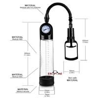 Erofoni S-274003 Barometreli Güçlü Vakum Yapılı 24 CM Tetik Mekanizma Kaliteli Vakumlu Penis Pompası