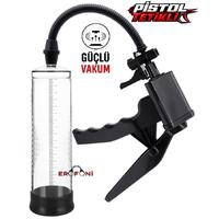 Erofoni S-274004 Pistol Tetikli Güçlü Vakum Yapılı 22 CM Kaliteli Vakumlu Penis Pompası