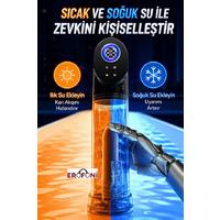 Erofoni S-274062 Otomatik Vakumlu ve 9 Adet Emiş Modlu 2 in 1 Dijital Ekranlı 32 CM Usb Şarjlı Mastürbatörlü Penis Pompası