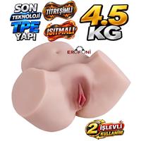 Erofoni S-285211 Isıtmalı ve Titreşimli 4.5 KG Süper Realistik 30 CM 2 İşlevli Yapay Suni Vajina Anüs Kadın Kalça Mastürbatör