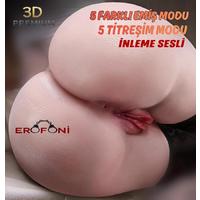 Erofoni S-285435 Büyük Mega Boy 10 KG Realistik 41 CM Emiş ve Titreşimli İnleme Sesli 2 İşlevli Yapay Suni Vajina Anüs Kadın Kalça Mastürbatör