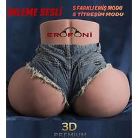 Erofoni S-285435 Büyük Mega Boy 10 KG Realistik 41 CM Emiş ve Titreşimli İnleme Sesli 2 İşlevli Yapay Suni Vajina Anüs Kadın Kalça Mastürbatör