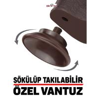 Erofoni S-426014-BV Premium 3D Model 23 CM Kayan Derili 10 Mod Titreşimli Vantuzlu Süper Realistik Siyah Zenci Dildo Vibratör Penis