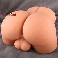 Erofoni S-9123 Büyük Boy 30 Cm Isıtmalı ve Titreşimli 4 KG Realistik 17 Cm Yapay Dildo Penisli ve Anüslü 2 İşlevli Erkek Kalçası