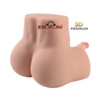 Erofoni S-9126 Büyük Mega Boy 35 Cm 6 KG Realistik 18 Cm Dildo Penis Titreşimli ve Isıtmalı 3 İşlevli Suni Vajina Anüs Kalça Mastürbatör