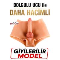 Erofoni S-9151 Premium Model Giyilebilir 15 Cm Ultra Süper Realistik İçi Boş Model Belden Bağlamalı Dildo Penis