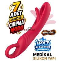 Erofoni S-A0458 Otomatik 7 Mod Çırpma Hareketli Nokta Uyarıcılı Usb Şarjlı 19 CM Titreşimli Teknolojik Vibratör