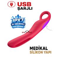 Erofoni S-A0458 Otomatik 7 Mod Çırpma Hareketli Nokta Uyarıcılı Usb Şarjlı 19 CM Titreşimli Teknolojik Vibratör