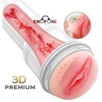Erofoni S-FM310 Premium Model Süper Realistik 24 CM Fener Tipi Saklama Kaplı 3D Model Yapay Suni Vajina Mastürbatör