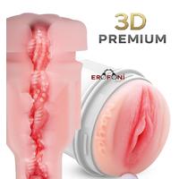 Erofoni S-FM310 Premium Model Süper Realistik 24 CM Fener Tipi Saklama Kaplı 3D Model Yapay Suni Vajina Mastürbatör