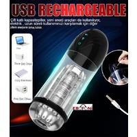 Erofoni S-M0018 Otomatik Güçlü Emiş Vakumlu 25 CM İnleme Sesli Titreşimli Kulaklıklı Usb Şarjlı Yapay Suni Vajina Mastürbatör