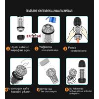 Erofoni S-M0018 Otomatik Güçlü Emiş Vakumlu 25 CM İnleme Sesli Titreşimli Kulaklıklı Usb Şarjlı Yapay Suni Vajina Mastürbatör