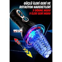 Erofoni S-M0063 Otomatik İleri Geri Hareketli ve Rotasyon Dönmeli 26 CM Titreşimli Yapay Suni Vajina Mastürbatör