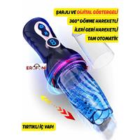 Erofoni S-M0063 Otomatik İleri Geri Hareketli ve Rotasyon Dönmeli 26 CM Titreşimli Yapay Suni Vajina Mastürbatör