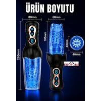 Erofoni S-M0063 Otomatik İleri Geri Hareketli ve Rotasyon Dönmeli 26 CM Titreşimli Yapay Suni Vajina Mastürbatör
