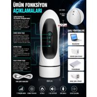 Erofoni S-M025-W Otomatik İleri Geri Hareketli Isıtmalı İnleme Sesli ve Güçlü Emiş 30 CM Usb Şarjlı Yapay Suni Vajina Mastürbatör