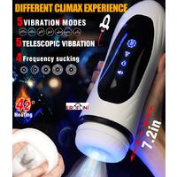 Erofoni S-M025-W Otomatik İleri Geri Hareketli Isıtmalı İnleme Sesli ve Güçlü Emiş 30 CM Usb Şarjlı Yapay Suni Vajina Mastürbatör