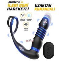 Erofoni S-M060 Otomatik İleri Geri Hareketli 15 CM Uzaktan Kumandalı Usb Şarjlı 9 Hız İtme ve Titreşimli Anal Vibratör