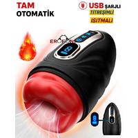 Erofoni S-M081 Isıtmalı Otomatik 9 Mod Titreşimli Usb Şarjlı Dudak Ağız Girişli Yapay Suni Oral Ağız Mastürbatör