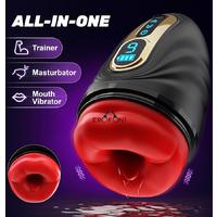 Erofoni S-M081 Isıtmalı Otomatik 9 Mod Titreşimli Usb Şarjlı Dudak Ağız Girişli Yapay Suni Oral Ağız Mastürbatör
