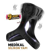 Erofoni S-UC20 Usb Şarjlı Su Geçirmez 9 Mod Titreşimli Medikal Silikon Ring Penis Yüzüğü Halkası