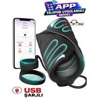 Erofoni T-168811 APP Kontrollü Bluetooth Bağlantılı Teknolojik 9 Mod Titreşimli Yapay Suni Vajina Akıllı Mastürbatör