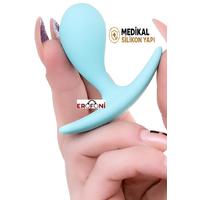 Erofoni T-357020 Medikal Silikon 5.6 Cm Mavi Anal Açıcı Gevşetici Alıştırıcı Tıkaç Plug