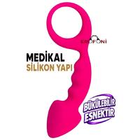 Erofoni T-357029 Medikal Silikon Realistik 12.5 Cm Pink Anal Açıcı Alıştırıcı Gevşetici Plug