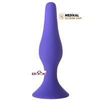 Erofoni T-761301 Medikal Silikon 10 Cm Dar Giriş Anal Açıcı Gevşetici Alıştırıcı Tıkaç Purple Plug