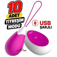 Erofoni T-764003 Uzaktan Kumandalı Usb Şarjlı 10 Mod Titreşimli Giyilebilir Süper Teknolojik Vibratör