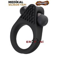Erofoni T-768024 Medikal Silikon Yapı Titreşimli 6 CM Ring Penis Yüzüğü Halkası