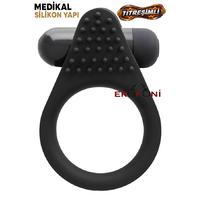 Erofoni T-768024 Medikal Silikon Yapı Titreşimli 6 CM Ring Penis Yüzüğü Halkası