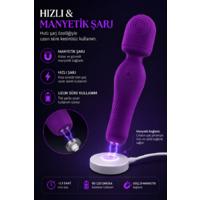 Erofoni T-783035 Premium Model Usb Şarjlı 9 Mod Emiş ve 10 Mod Titreşimli 2 in 1 Medikal Silikon 24 CM Yüksek Teknolojik Vibratör