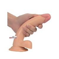 Erofoni Ultra Süper Realistik 21 CM Vantuzlu İnce Yapılı Anal Yapay Dildo Penis﻿﻿