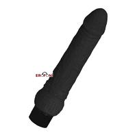Erofoni LS1053-BLACK Süper Realistik 20 CM Titreşimli Siyah Yapay Zenci Vibratör Penis