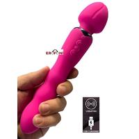 Erofoni YQW-410-PINK Sıcaklık Ayarlı Usb Şarjlı 36 Hız Teknolojik Titreşimli 22 CM Erotik Masaj Vibratörü
