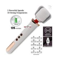 Erofoni YQW-422-WHITE Usb Şarjlı 32 CM Teknolojik 10 Hız Titreşimli Klitoral Erotik Masaj Vibratörü