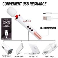 Erofoni YQW-422-WHITE Usb Şarjlı 32 CM Teknolojik 10 Hız Titreşimli Klitoral Erotik Masaj Vibratörü