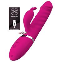 Erofoni YQW-440-PINK Usb Şarjlı 22 CM Otomatik İleri Geri Hareketli Çift Motorlu 12 Mod Titreşimli Teknolojik Vibratör