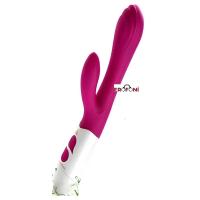 Erofoni YQW-443-PINK Medikal Silikon 18 CM Teknolojik 20 Mod Titreşimli Dildo Klitoris Uyarıcılı Kaliteli Vibratör