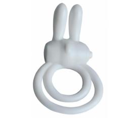 Erofoni Güçlü Klitoris Titreşimli White Penis Yüzüğü Halkası